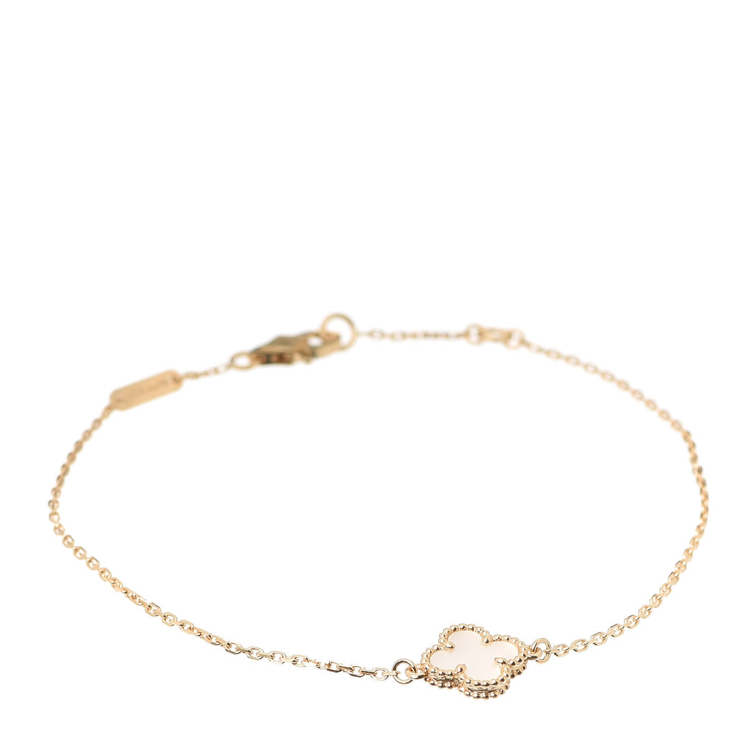 Van Cleef & Arpels 18K Yellow Gold Mother of Pearl Sweet Alhambra Bracelet 1 of 7