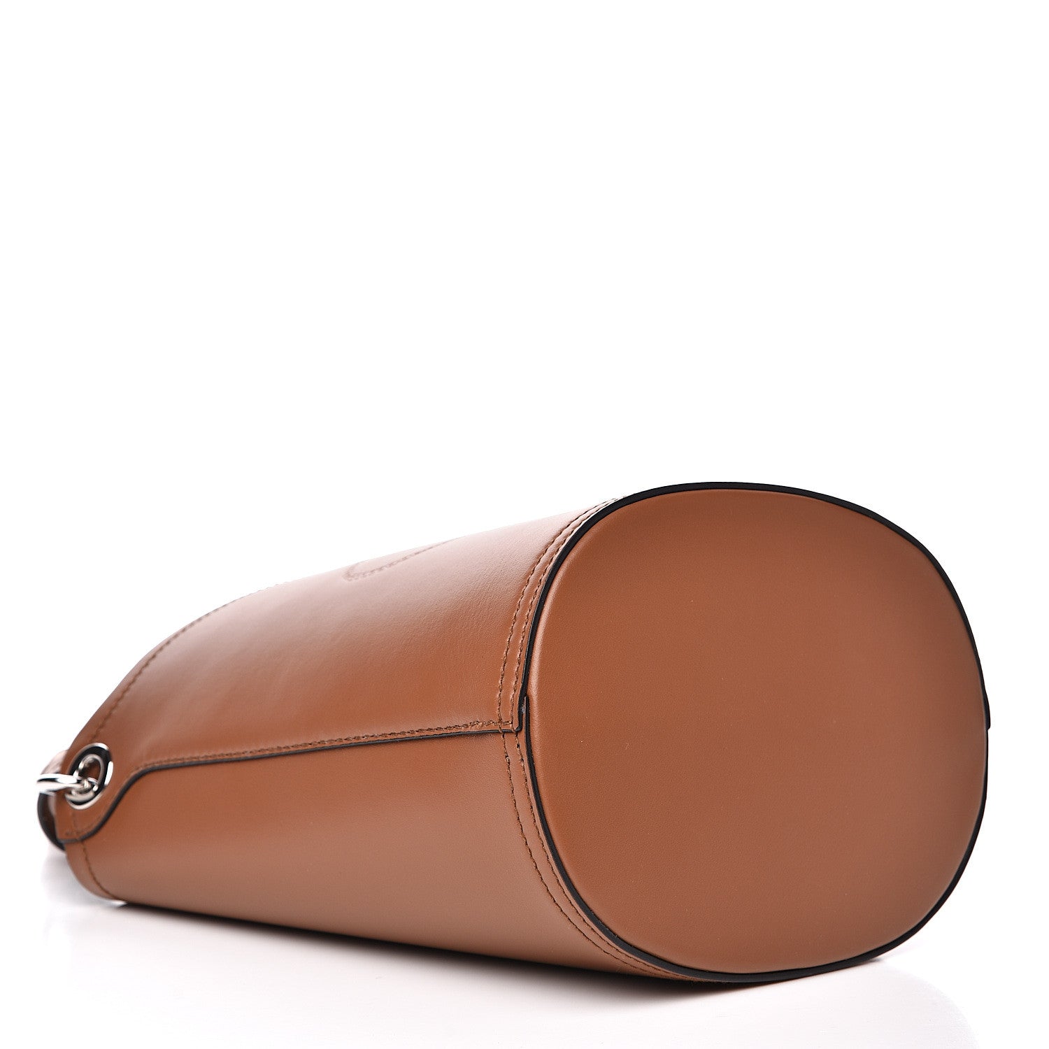 Prada City Calfskin Tambour Bucket Bag Cognac Black 4 of 10