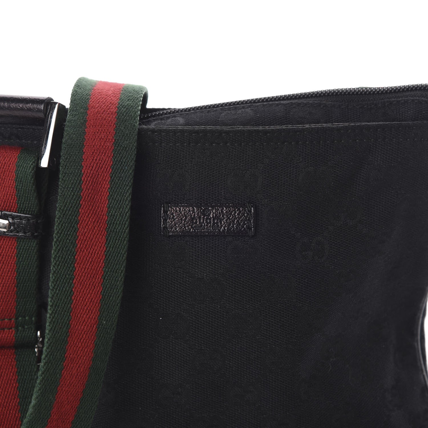 Gucci Monogram Web Small Flat Messenger Bag Black 10 of 10