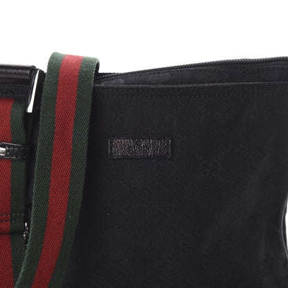 Gucci Monogram Web Small Flat Messenger Bag Black 10 of 10