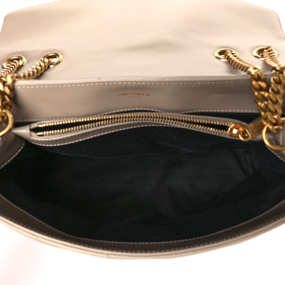 Saint Laurent Calfskin Y Quilted Monogram Medium Loulou Chain Satchel Dusty Grey 5 of 9