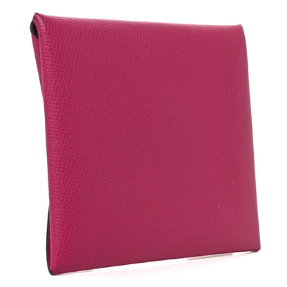 Hermes Madame Calfskin Bastia Coin Purse Rose Pourpre 3 of 7
