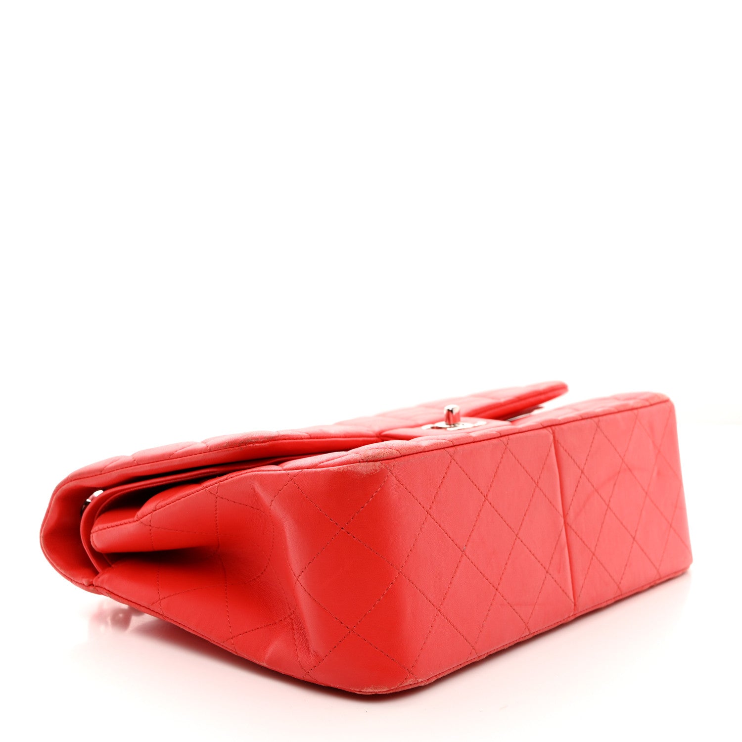 Chanel Lambskin Quilted Jumbo Double Flap Red 3 of 18