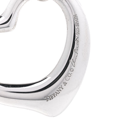 Tiffany Sterling Silver 35mm Elsa Peretti Open Heart Link Pendant Necklace 6 of 6