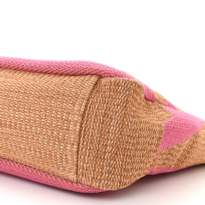 Chanel Mixed Fibers Large Shopping Bag Pink Beige 10 of 10