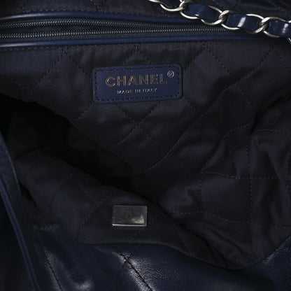 Chanel Shiny Calfskin Quilted Chanel 22 Navy Blue 7 of 11