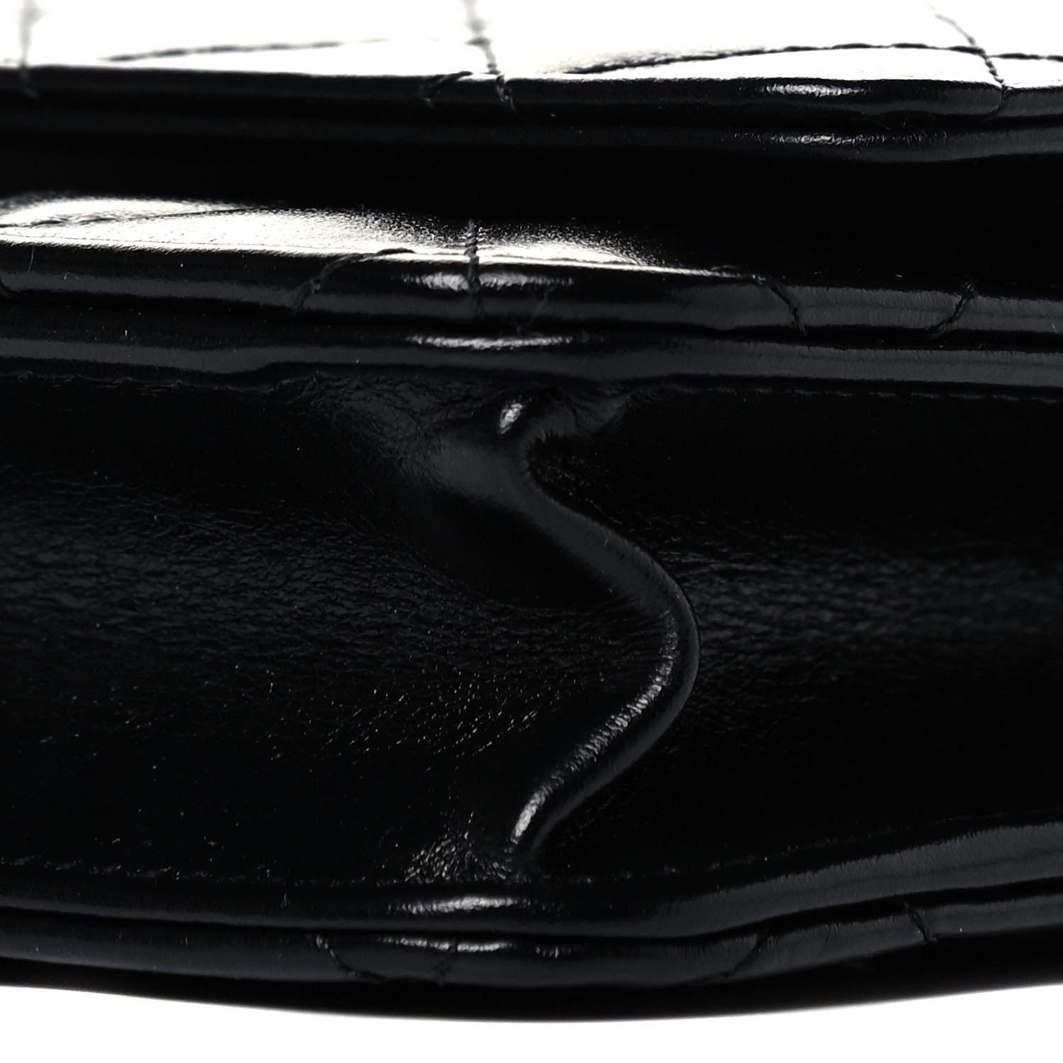 Chanel Calfskin Quilted Perfect Fit Wallet On Chain WOC Black 6 of 10