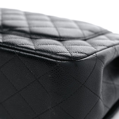 Chanel Caviar Quilted Jumbo Double Flap Black 11 of 13