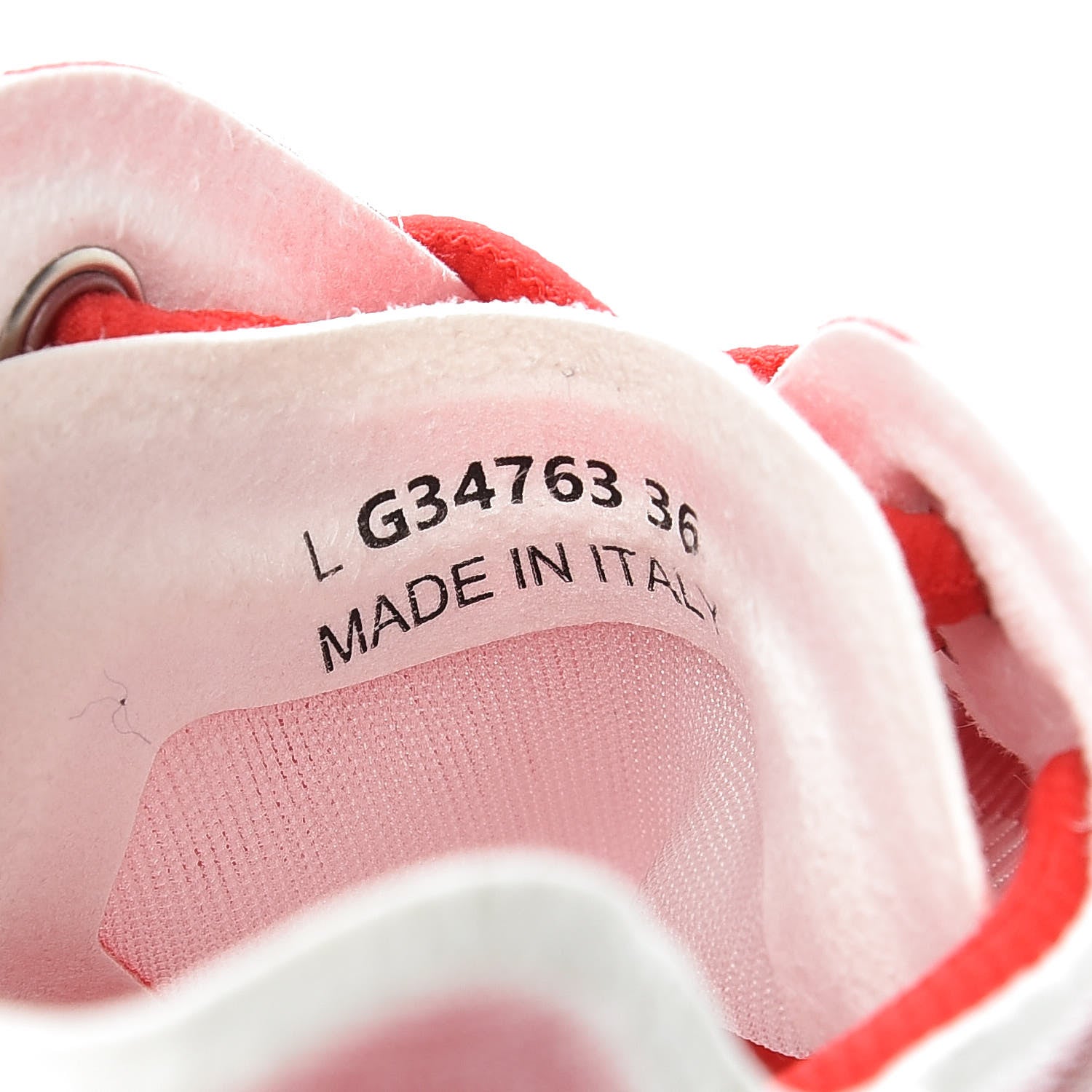 Chanel Calfskin Mesh Lycra Womens Logo Sneakers 36 White Red 7 of 9