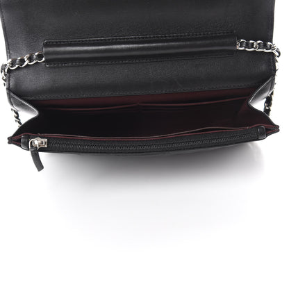 Chanel Lambskin Quilted Wallet On Chain WOC Black 5 of 12