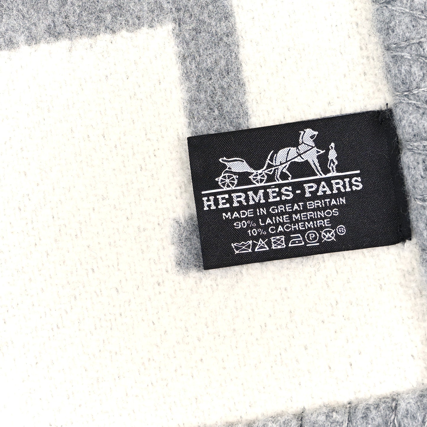 Wool Cashmere Avalon III Blanket Ecru Gris Clair