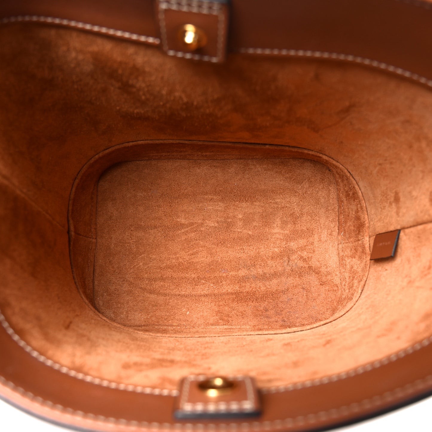 Smooth Calfskin Small Cuir Triomphe Bucket Bag Tan