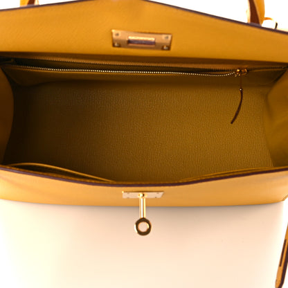 Hermes Epsom Kelly Sellier 28 Jaune Ambre 5 of 11