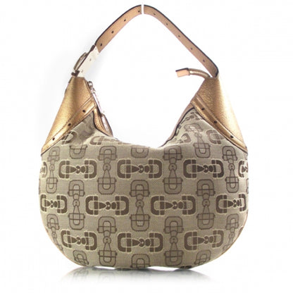 Gucci Canvas Horsebit Glam Hobo Bronze 1 of 9