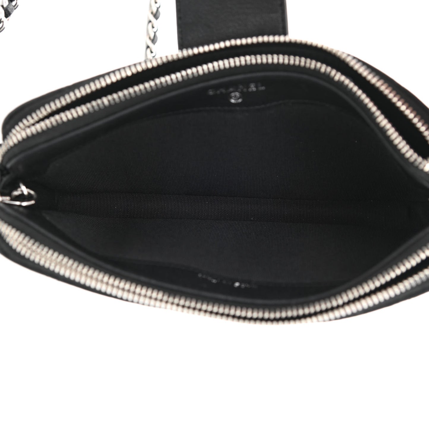 Lambskin Quilted CC Box Clutch With Chain Black