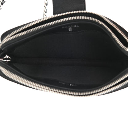 Chanel Lambskin Quilted CC Box Clutch With Chain Black 6 of 14