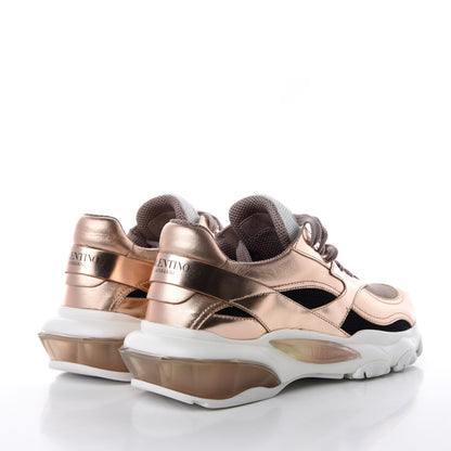 Valentino Garavani Metallic Nappa Patent Bounce Sneakers 36.5 Rose Gold 4 of 8