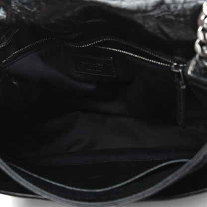 Saint Laurent Crinkled Calfskin Matelasse Monogram Medium Niki Chain Satchel Black 5 of 10
