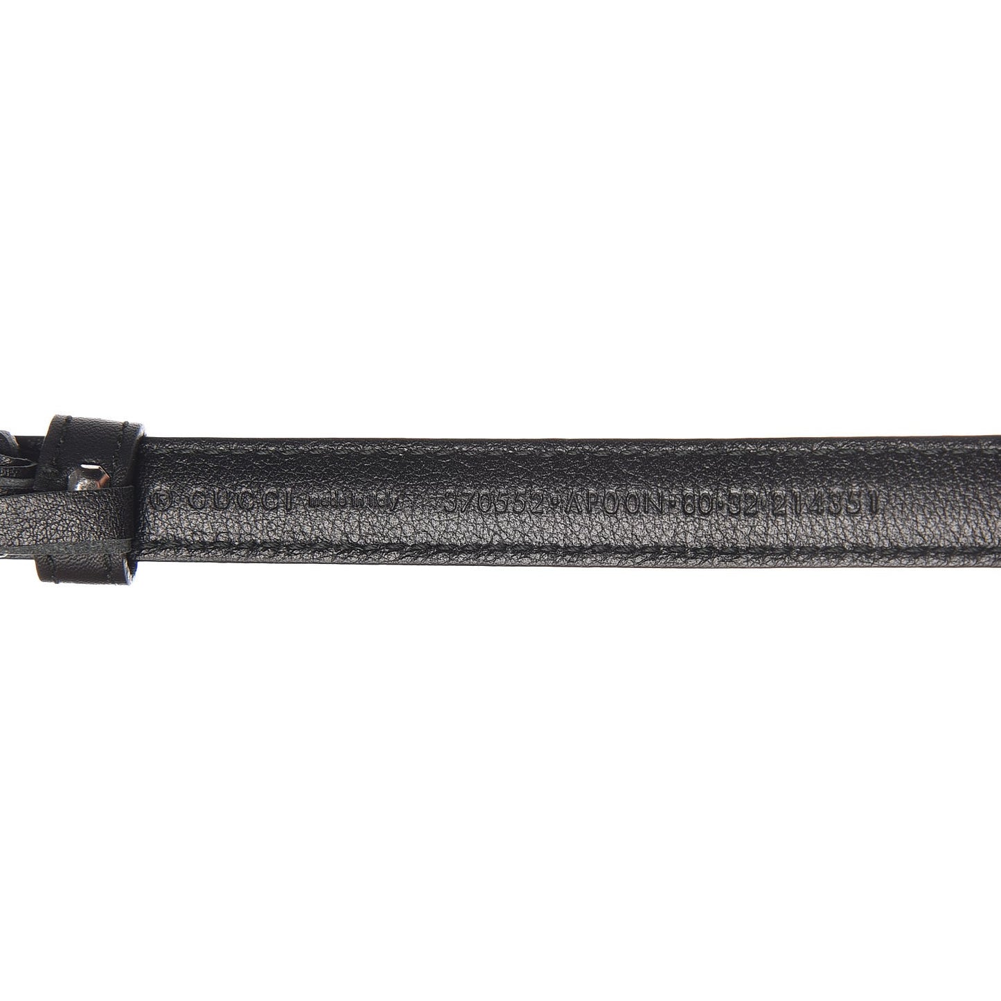 Moon Calfskin Nickel Interlocking G 20mm Belt 80 32 Black