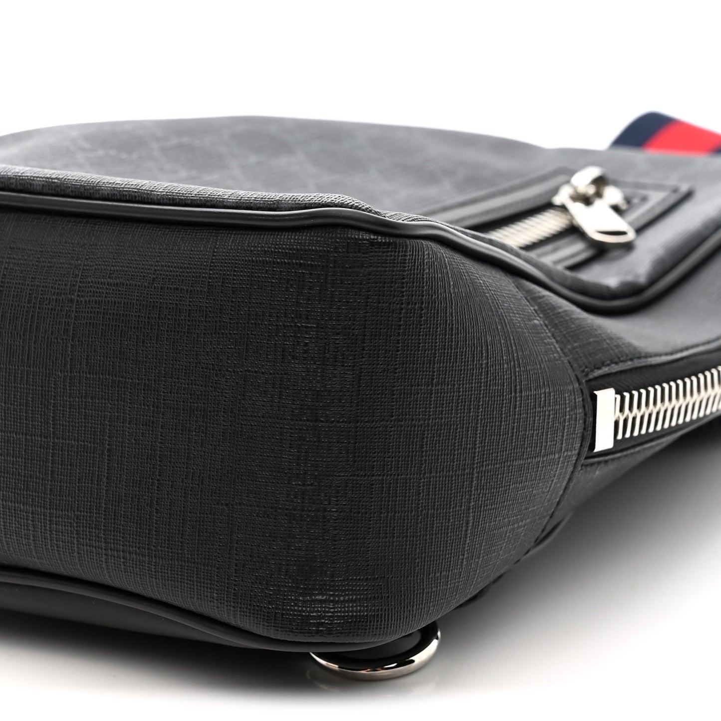 GG Supreme Monogram Web Belt Bag Black Grey