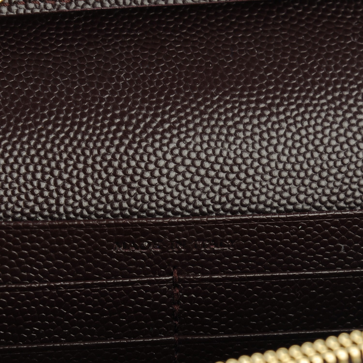 Saint Laurent Grain De Poudre Matelasse Chevron Monogram Chain Wallet Amaranto 6 of 8