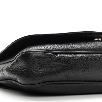 Gucci Pebbled Calfskin Medium Soho Flap Crossbody Black 9 of 16