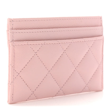 Chanel Caviar Quilted Crystal Card Holder Pink 3 of 9