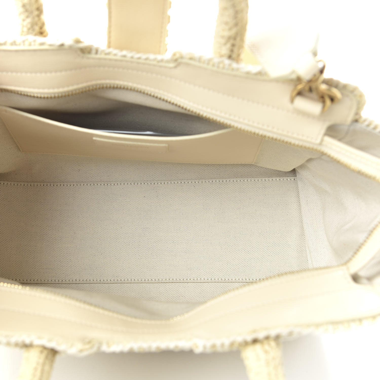 Saint Laurent Raffia Baby Monogram Downtown Cabas 5 of 9