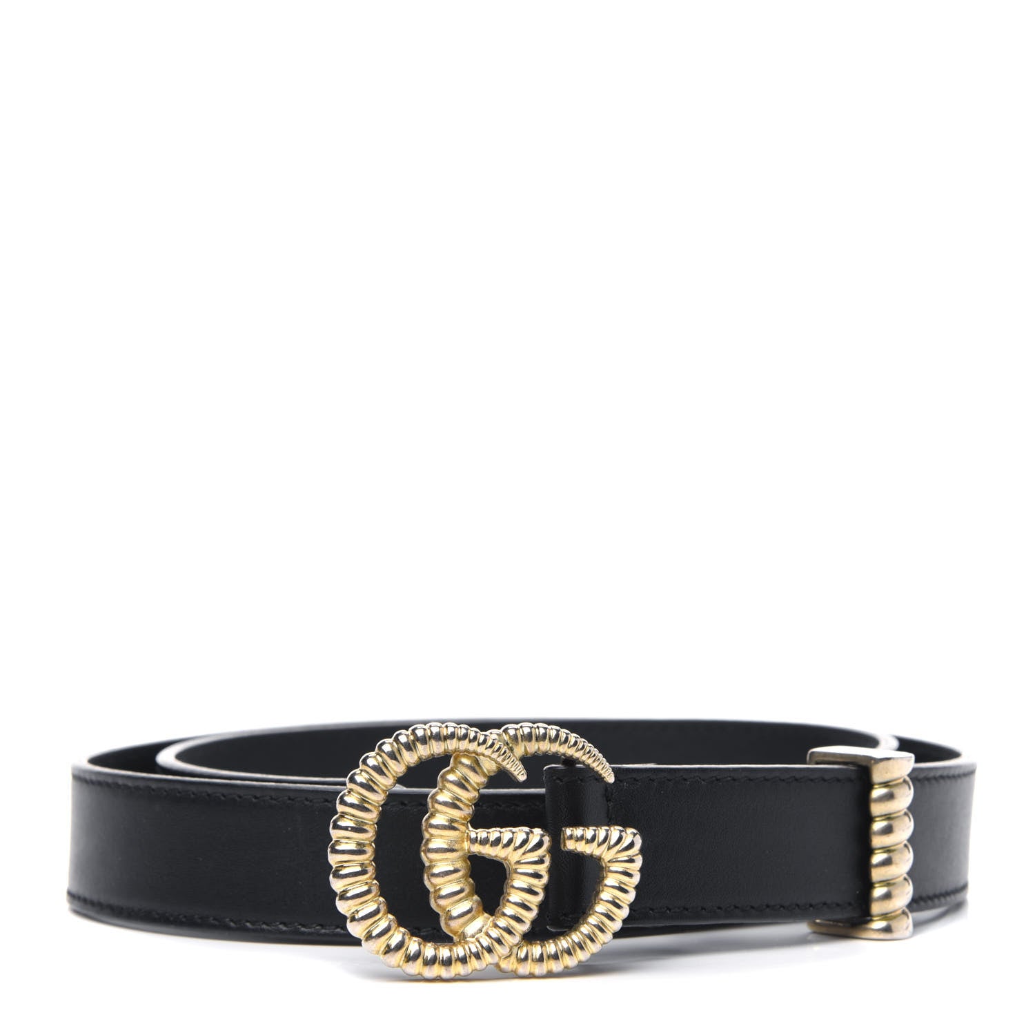 Gucci Moon Calfskin Torchon Double G 25mm Belt 75 30 Black 1 of 10