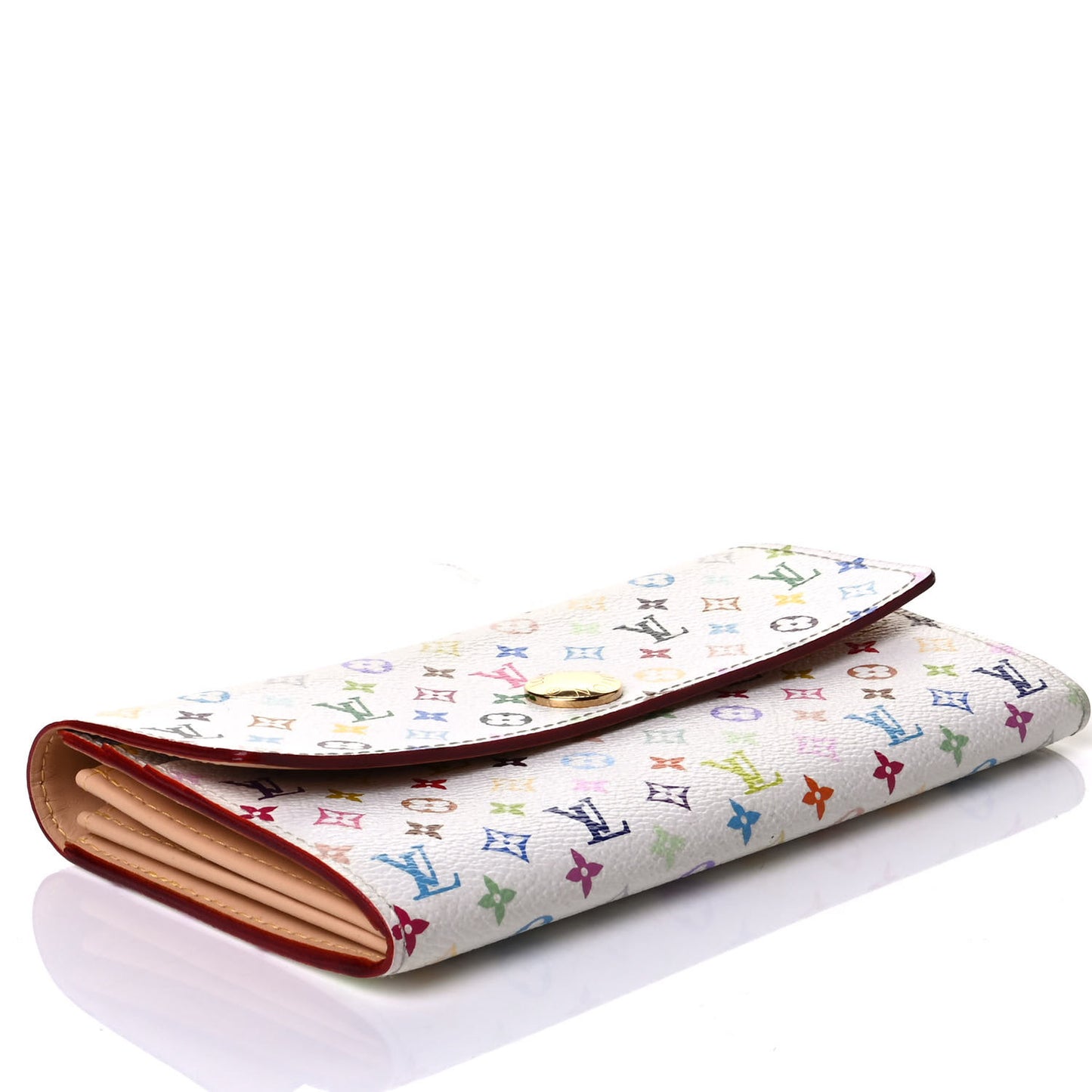 Monogram Multicolor Sarah Wallet White