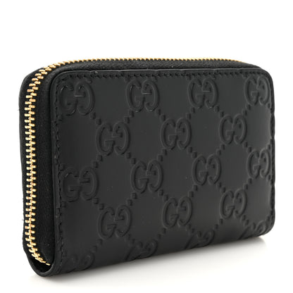 Gucci Guccissima Zip Around Card Case Black 3 of 10