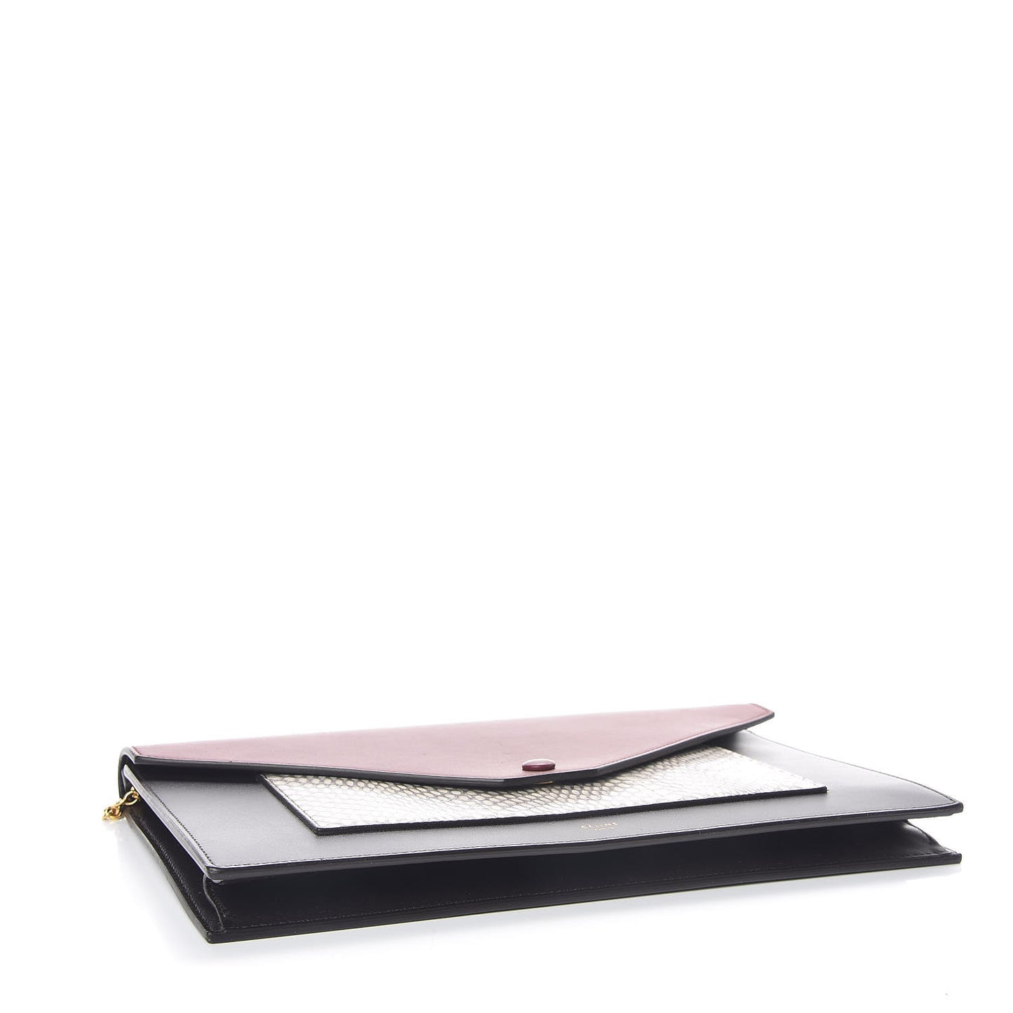 Cobra Shiny Calfskin Clutch On A Chain