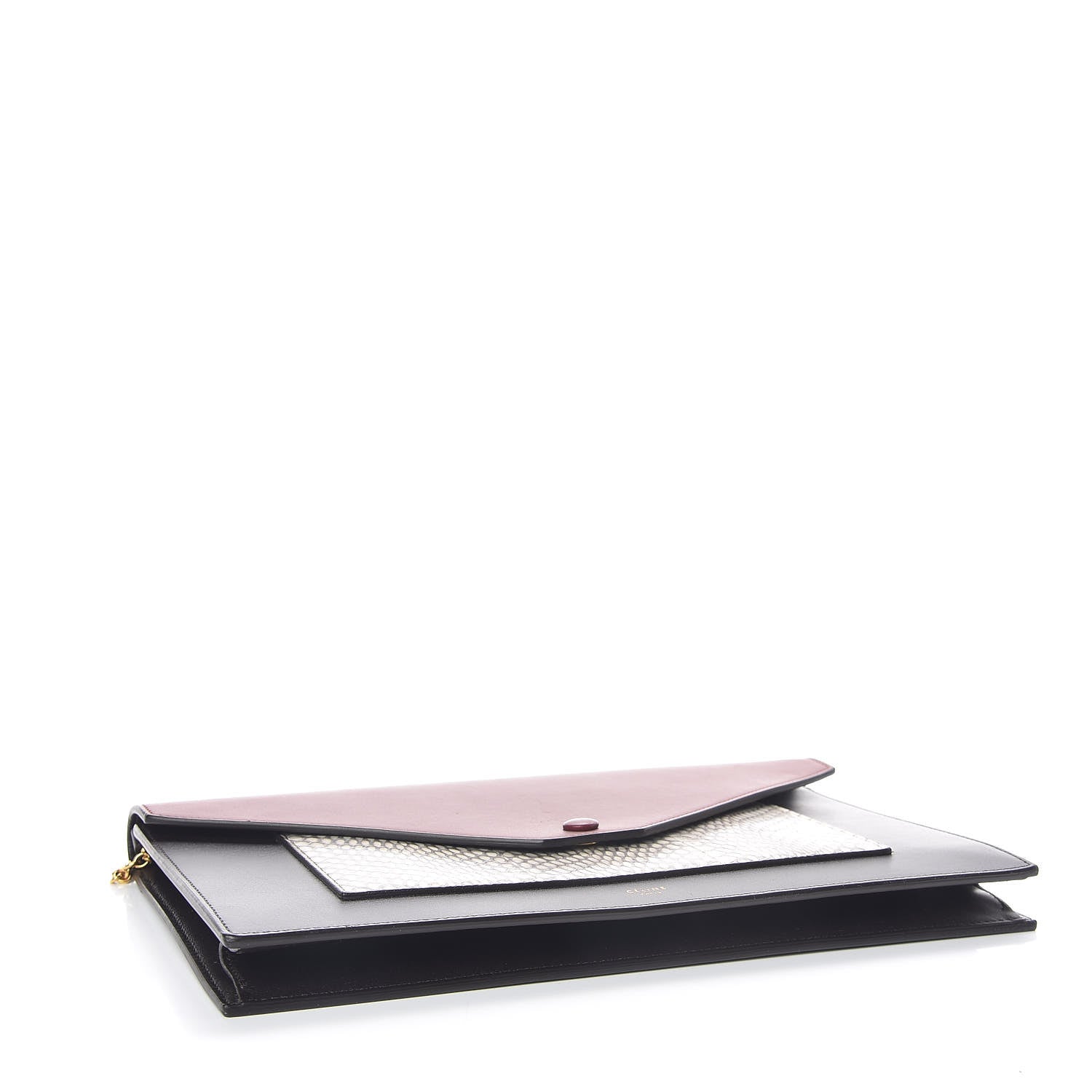 Celine Cobra Shiny Calfskin Clutch On A Chain 4 of 9