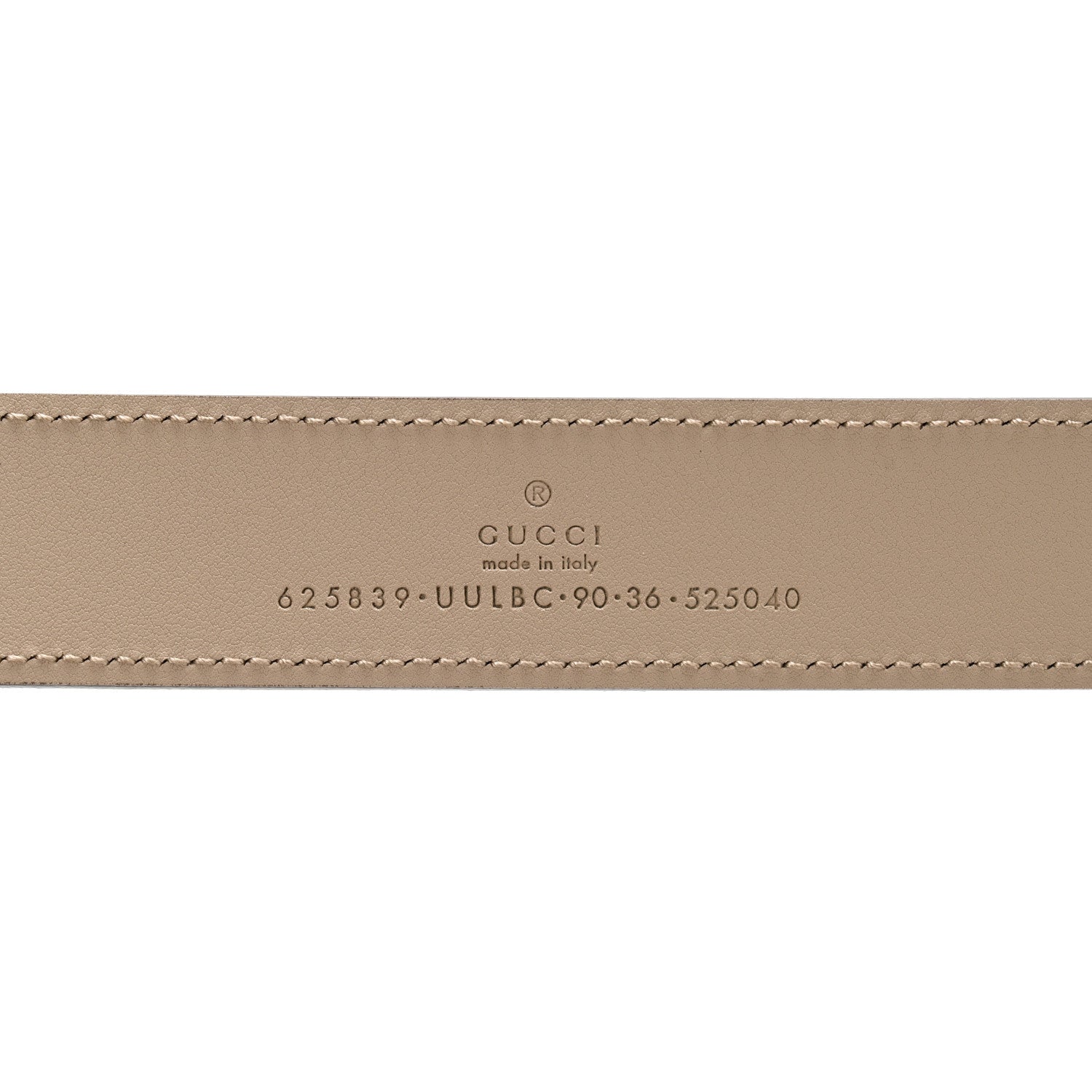 Gucci GG Supreme Monogram Calfskin Double G 30mm Belt 90 36 Beige Mystic White Oatmeal 4 of 7