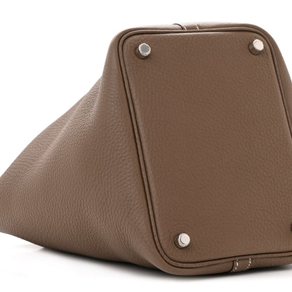 Hermes Taurillon Clemence Picotin Lock 18 PM Etoupe 9 of 10