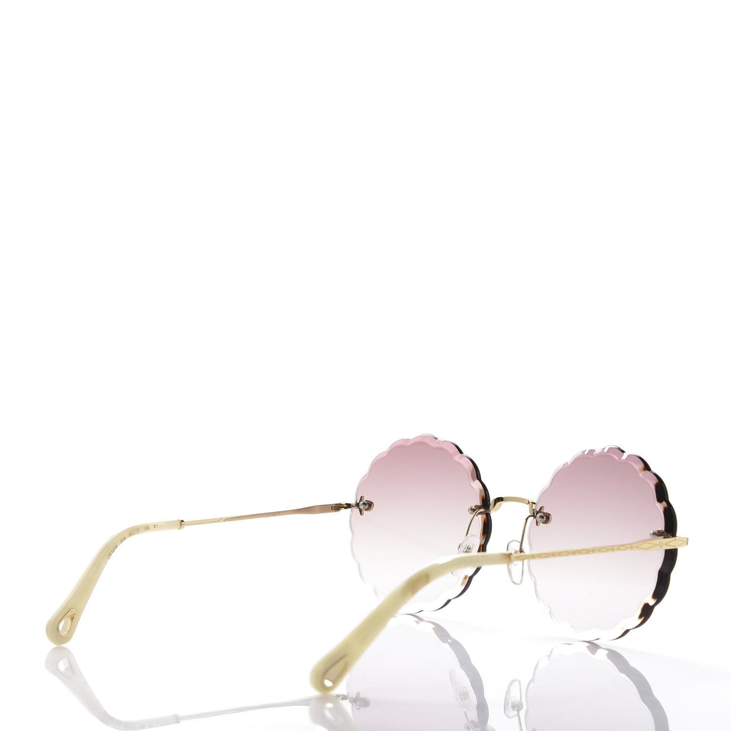 Rosie Bevelled Round Sunglasses CE142S Gold Gradient Coral