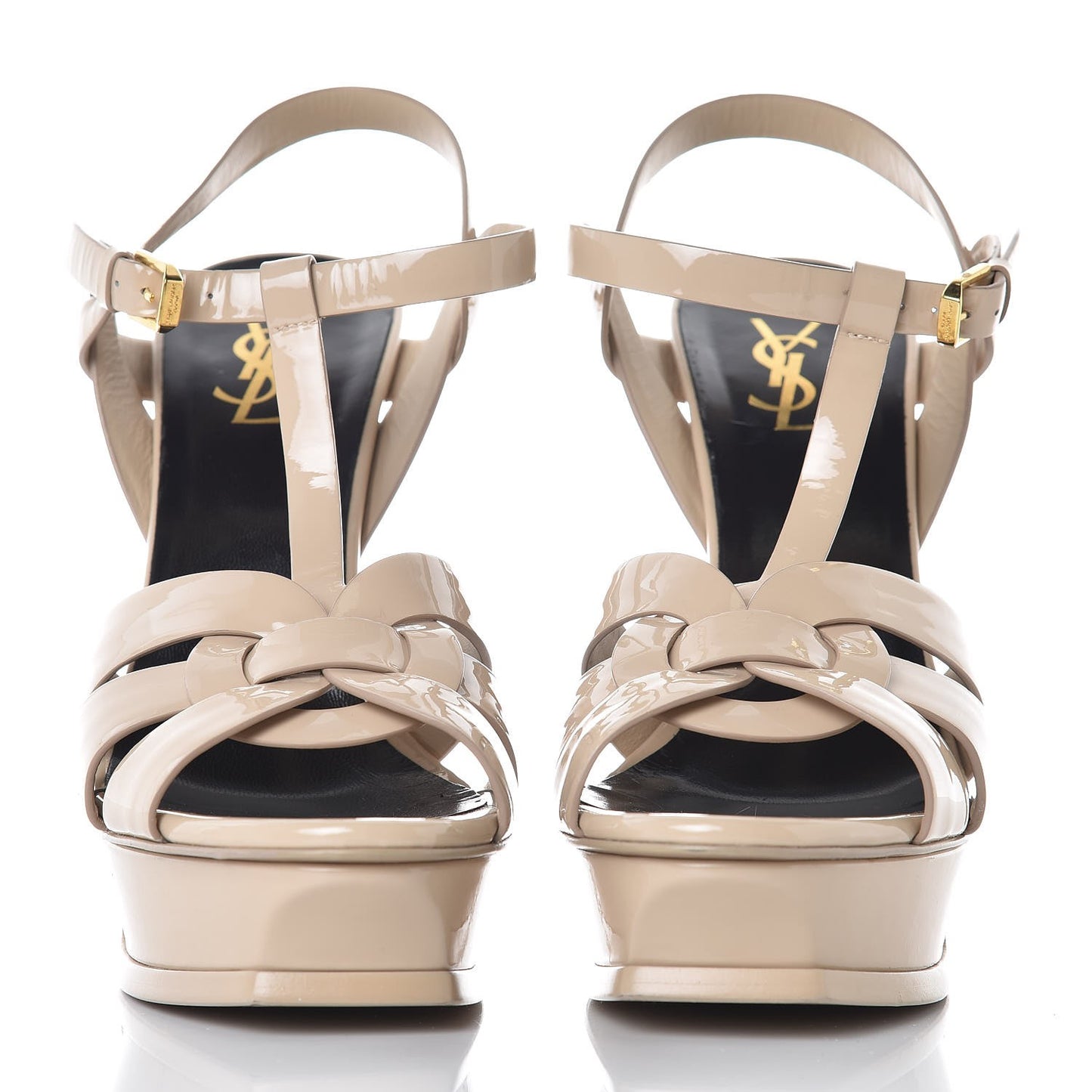 Patent Tribute 105 Platform Sandals 41 Nude Powder