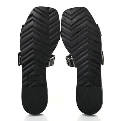Gucci Rubber Womens Slide Sandals 35 Black 5 of 8