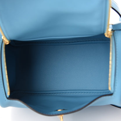 Hermes Swift Mini Lindy 20 Bleu Du Nord 4 of 9