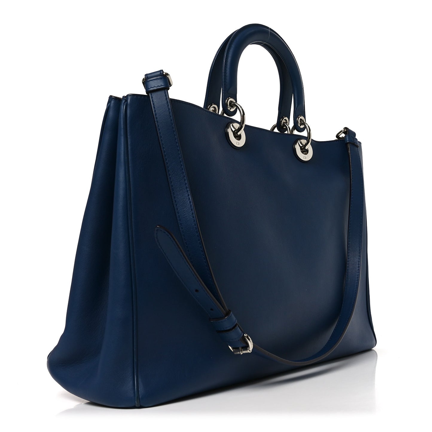 Smooth Calfskin Large Diorissimo Tote Blue