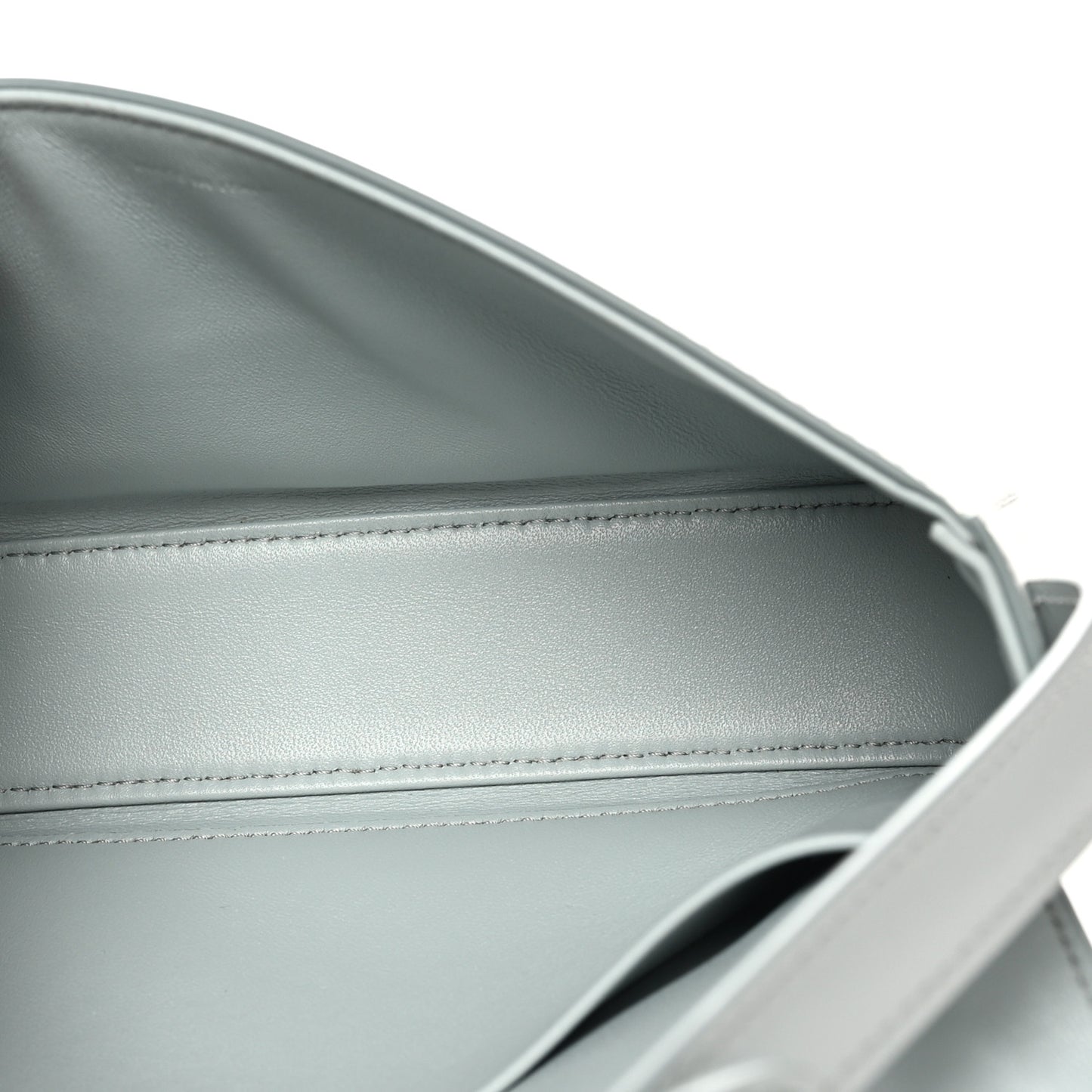 Shiny Calfskin Triomphe Shoulder Bag Soft Blue
