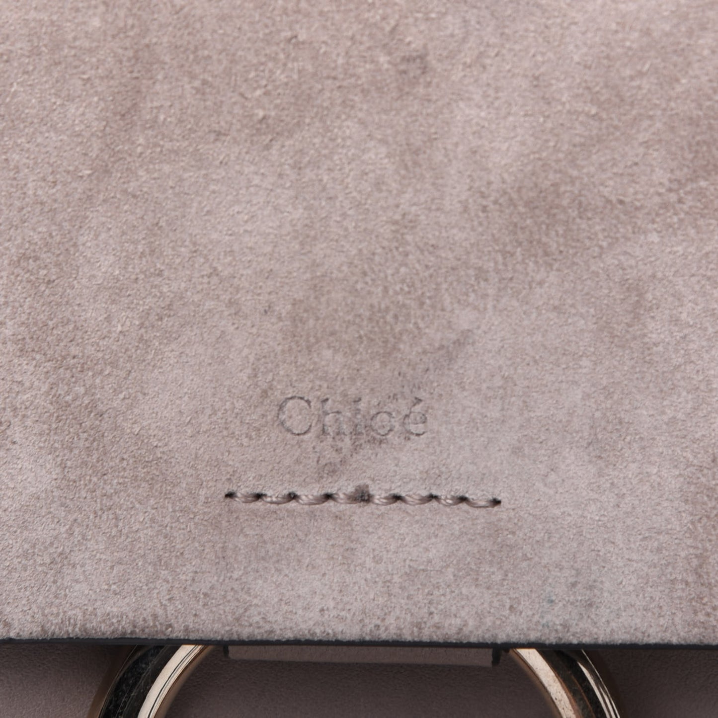 Suede Calfskin Mini Faye Backpack Motty Grey