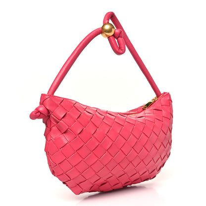 Bottega Veneta Nappa Intrecciato Small Turn Pouch Cranberry 4 of 10