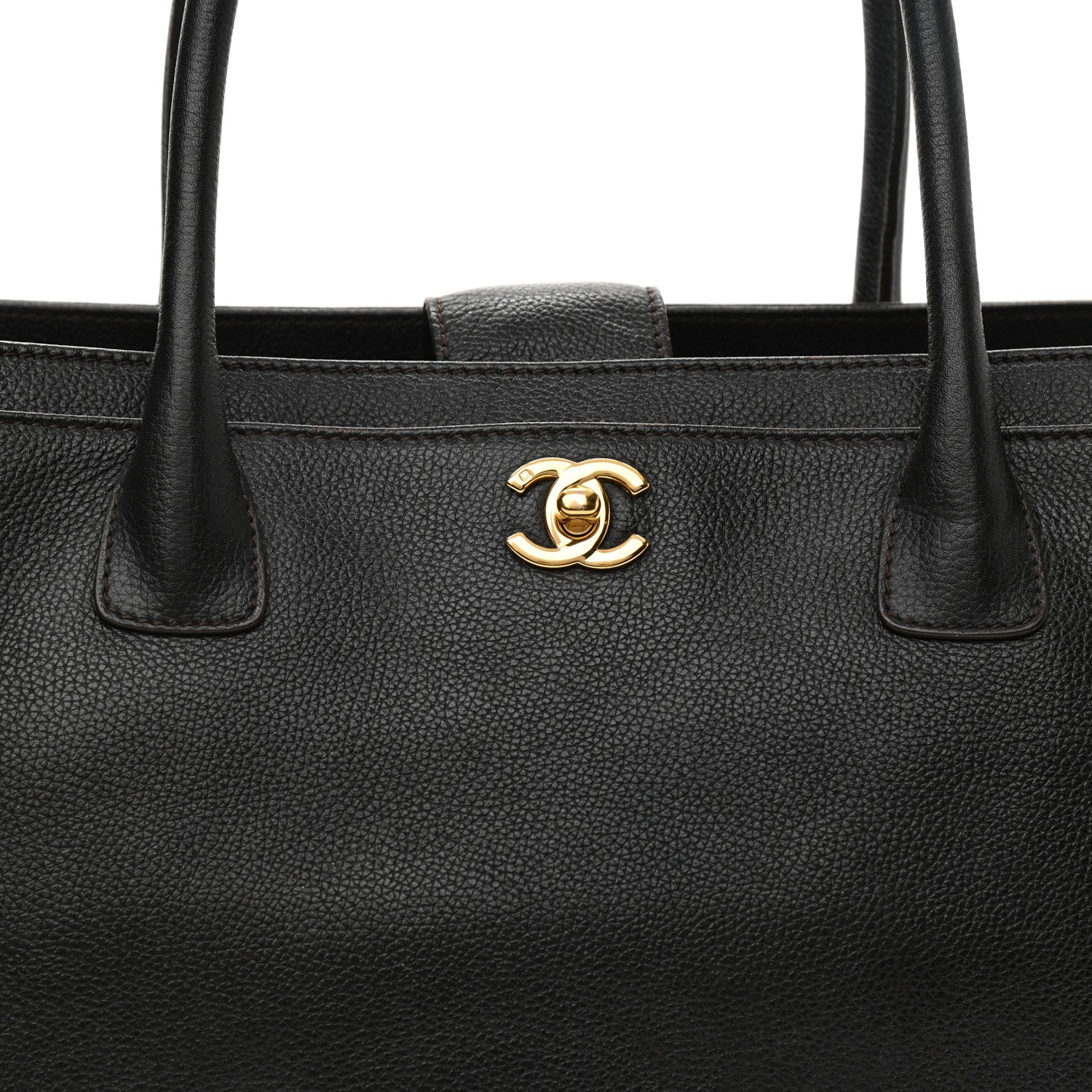 Chanel Calfskin Cerf Executive Shopper Tote Black 8 of 17