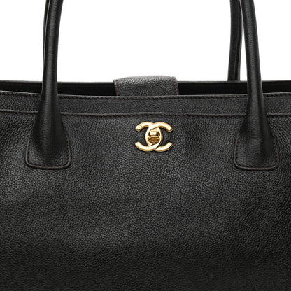 Chanel Calfskin Cerf Executive Shopper Tote Black 8 of 17