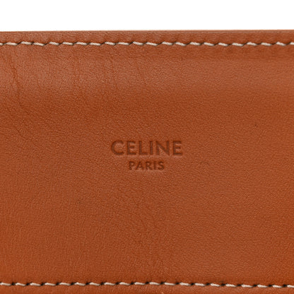 Celine Canvas Calfskin Logo Print Small Vertical Cabas Natural Tan 6 of 15