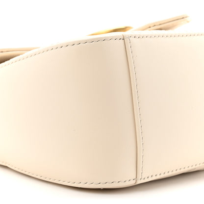 Gucci Calfskin Matelasse Mini GG Marmont Top Handle Shoulder Bag White 10 of 12