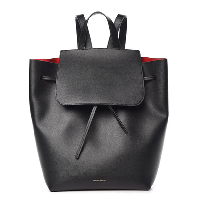 Mansur Gavriel Saffiano Backpack Black Flamma 1 of 14