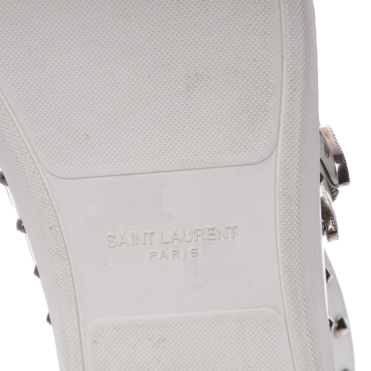 Saint Laurent Calfskin Wolly Spike SL/08H High Top Sneakers 47.5 White 2 of 15