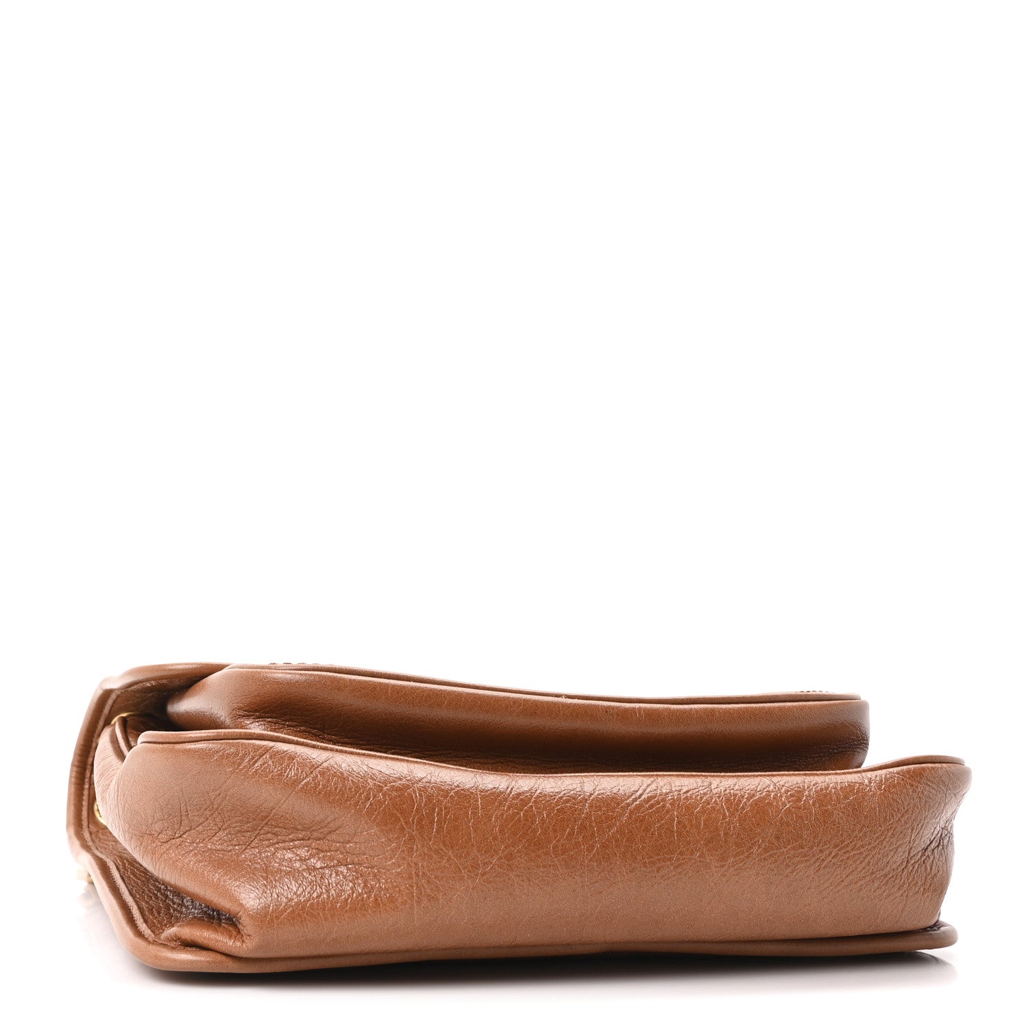 Saint Laurent Crinkled Calfskin Matelasse Monogram Medium Niki Chain Satchel Caramel 4 of 11